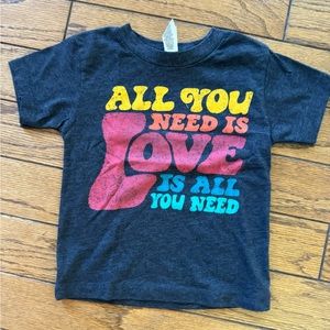 NWOT Rivet Apparel Al You Need Is Love Tee